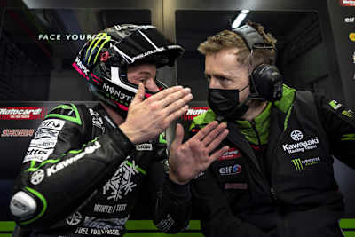 Alex Lowes und sein Cheftechniker Marcel Duinker 