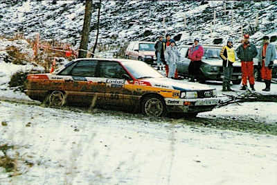 Armin Schwarz 1988 bei der RAC Rallye