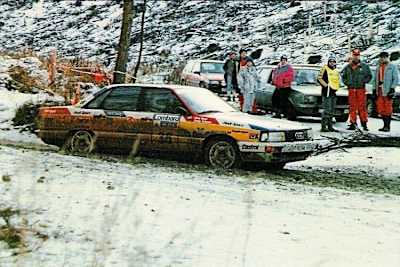 Armin Schwarz 1988 bei der RAC-Rally