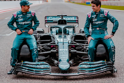 Sebastian Vettel und Lance Stroll mit ihrem Aston Martin