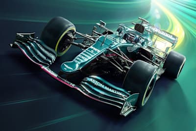 Der Aston Martin von Sebastian Vettel