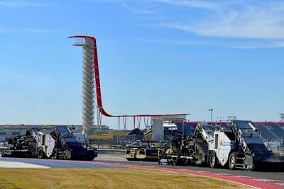 Arbeit an der texanischen Rennstrecke Circuit of the Americas