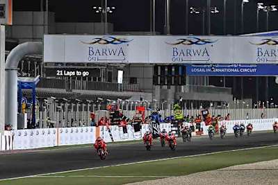 Auf der Zielgeraden waren die Ducati vorne