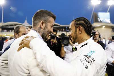 David Beckham und Lewis Hamilton
