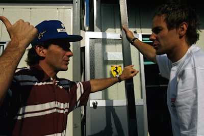 Ayrton Senna und Gerhard Berger