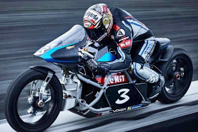 Max Biaggi mit der elektrischen Voxan