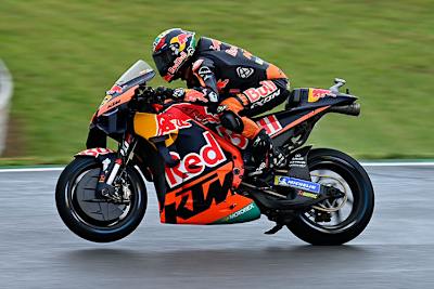 Brad Binder schlug sich am Freitag im Regen recht beachtlich