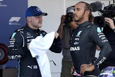 Valtteri Bottas und Lewis Hamilton