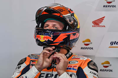 Stefan Bradl ist auch in Valencia in der Repsol-Honda-Box