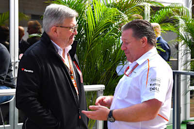 Formel-1-Sportchef Ross Brawn und McLaren-CEO Zak Brown