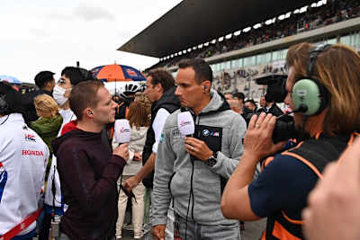 Alex Hofmann in Portimão mit Stefan Bradl