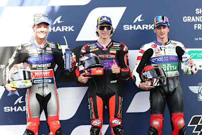 Dominique Aegerter, Mattia Casadei und Kevin Zannoni