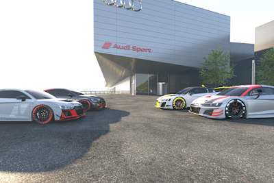 Der Audi R8 LMS GT4, Audi RS 3 LMS, Audi R8 LMS GT2 und der Audi R8 LMS GT3