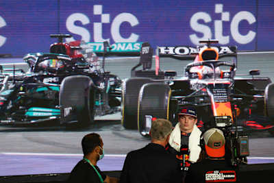 David Coulthard mit Max Verstappen in Saudi-Arabien