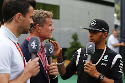 David Coulthard (Mitte) mit Lewis Hamilton