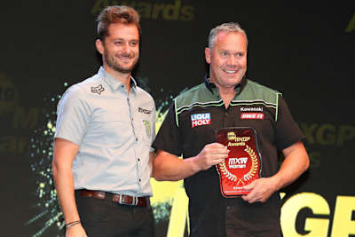 Steve Dixon (rechts) und David Luongo vom WM-Vermarkter 'Infront Moto Racing'