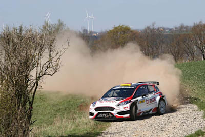 Dominik Dinkel bei der Rallye Erzgebirge