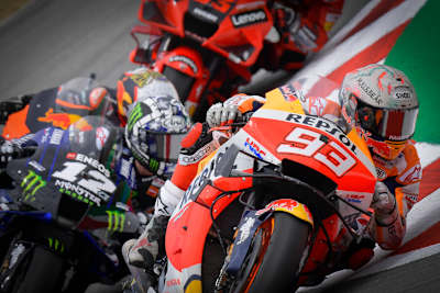 Nur in der Anfangsphase mischte Marc Márquez in Montmeló in den Top-6 mit