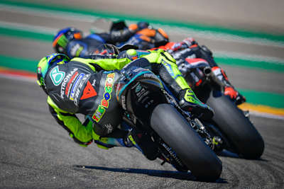 Valentino Rossi fuhr in Aragón hinterher