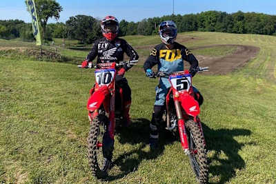 Justin Brayton (links) trainierte mit Ryan Dungey