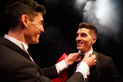 Aleix Espargaró heute mit Maverick Viñales bei der Teamvorstellung