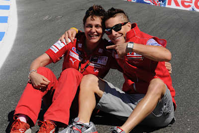 Federica De Zottis (li.) mit Nicky Hayden