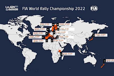 Der Kalender der Ralyle-Weltmeisterschaft 2022