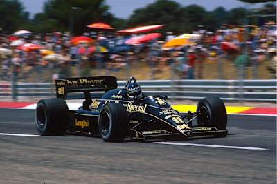Johnny Dumfries 1986 im John Player Special-Lotus