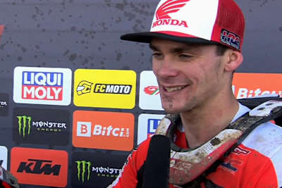 Tim Gajser freute sich über seinen ersten Laufsieg