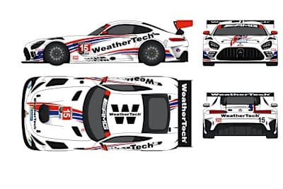 So soll der zweite Mercedes-AMG GT3 von WeatherTech aussehen