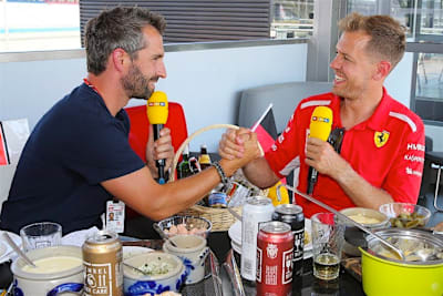 Timo Glock und Sebastian Vettel 2018 in Hockenheim