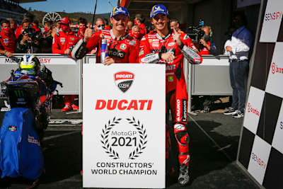 Pecco Bagnaia und Jack Miller feierten zuletzt in Portimão ein Doppel-Podium und den Gewinn der Konstrukteurs-WM