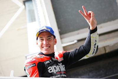 Aleix Espargaró (32) jubelte zuletzt über das erste MotoGP-Podest auf Aprilia
