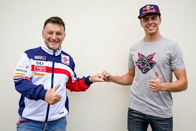 Der verstorbene Fausto Gresini mit Fabio Di Giannantonio