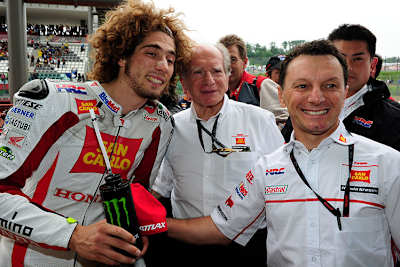 Fausto Gresini 2011 in Misano mit Marco Simoncelli