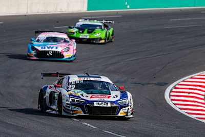 Der Audi R8 LMS von Ricardo Feller und Christopher Mies auf dem Lausitzring