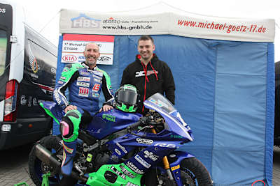 Michale Götz (li.) will wieder IDM Superstock 600 fahren