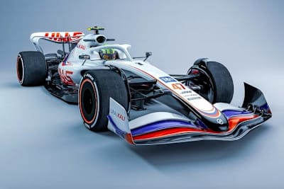Eine 2021er Studie der Formel 1 und von Haas eines Autos nach neuem Reglement