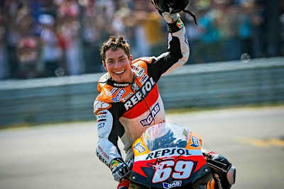 Nicky Hayden bei seinem MotoGP-Titelgewinn 2006