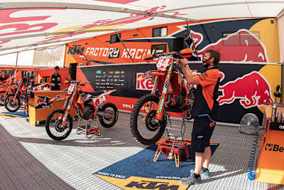 Das Motorrad von Jeffrey Herlings kommt vorerst nicht zum Einsatz