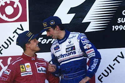 Damon Hill mit Michael Schumacher