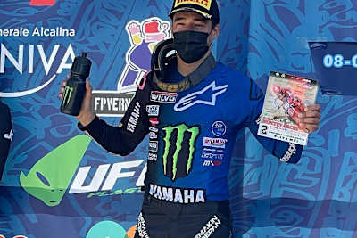 Glenn Coldenhoff auf dem Podium von Montevarchi