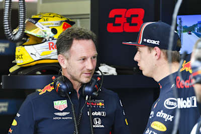 Christian Horner und Max Verstappen 2019 am Red Bull Ring