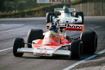 James Hunt mit seinem McLaren in Kanada 1976