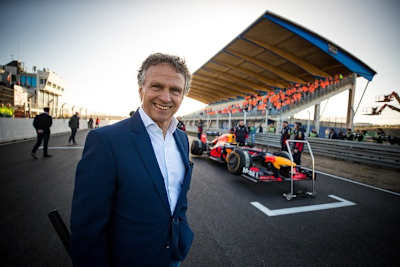 Jan Lammers bei der Eröffnung der umgebauten Zandvoort-Strecke im März 2020