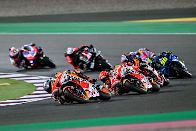 In der Anfangsphase lagen Pol Espargaró und Marc Márquez auf 1 und 2