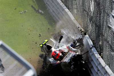 Robert Kubica bei seinem Unfall in Montreal 2007