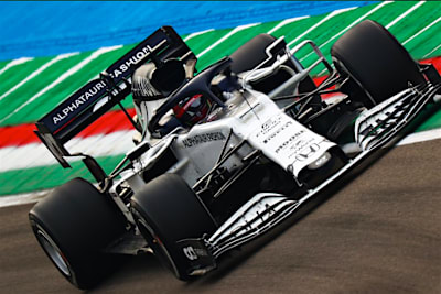 Der kaputte AlphaTauri von Daniil Kvyat