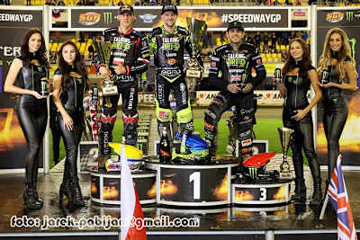 Die Top-3 von Thorn: Maciej Janowski, Artem Laguta und Tai Woffinden (v.l.)