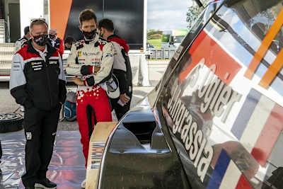 Tommi Mkäkinen (li.) und Sébastien Ogier